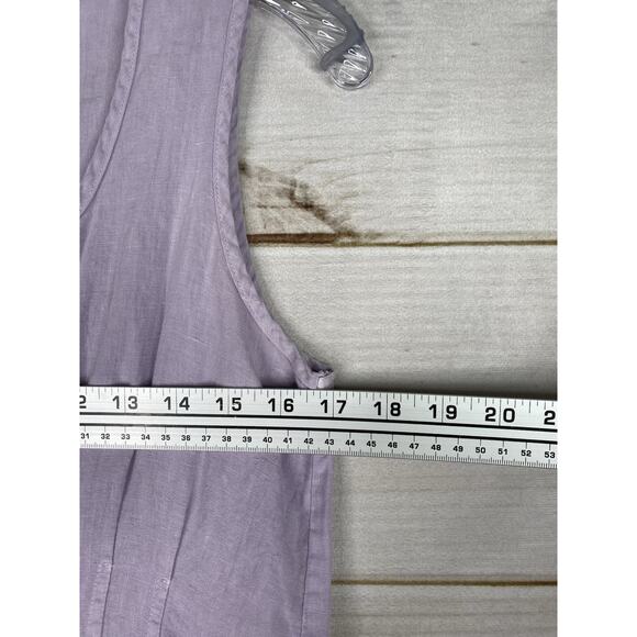 SUNDANCE Dress Womens M Purple Sleeveless Button Back Pintuck Cottagecore Boho - Picture 5 of 11